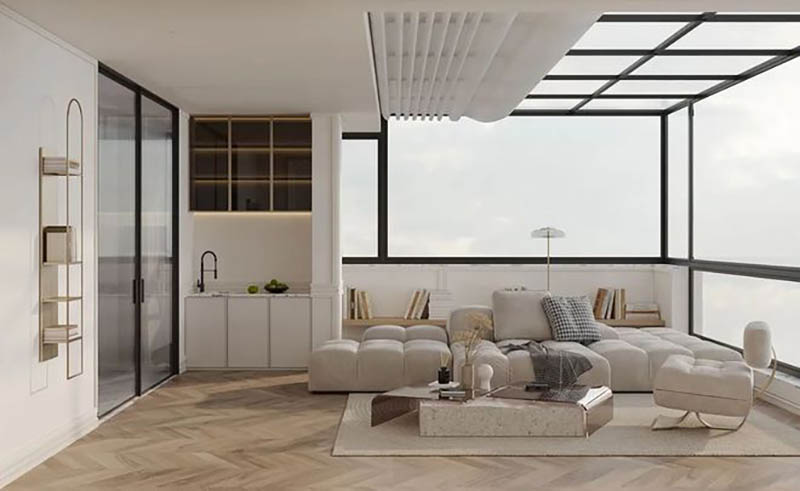 Nhà phố tân cổ điển 4 tầng diện tích 181m2