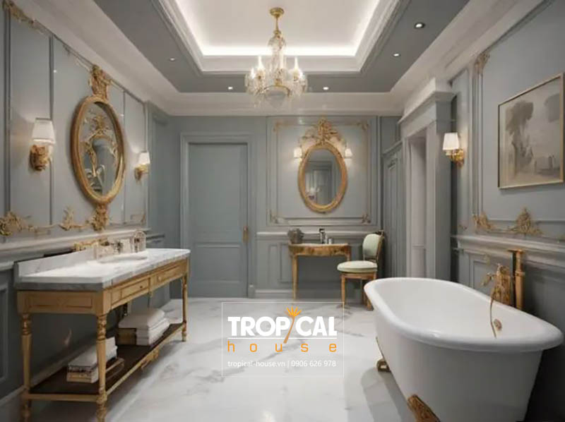 Mẫu thiết kế nội thất nhà phố tân cổ điển