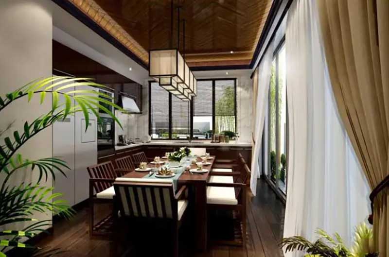 Mẫu nhà phố phong cách Indochine 2 tầng diện tích 225m2