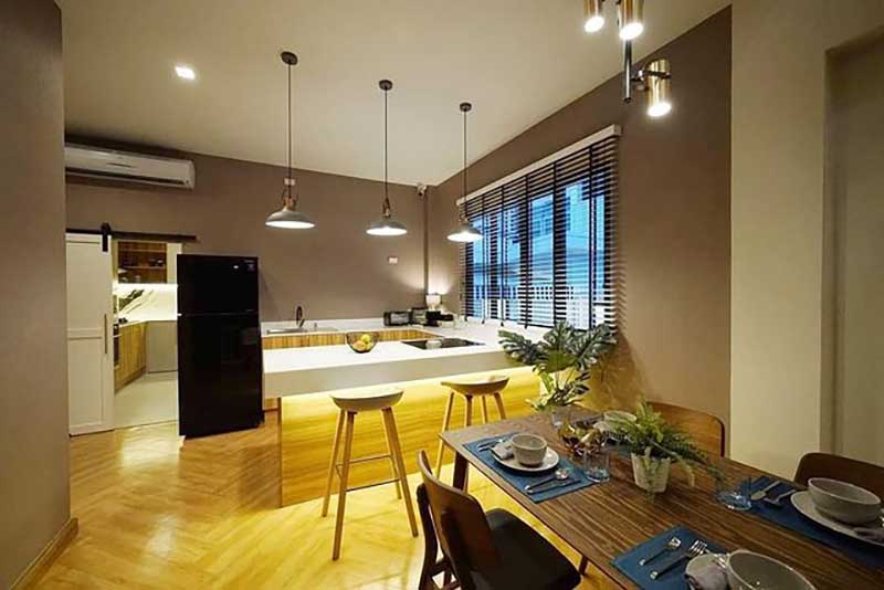 Mẫu nhà phố phong cách Indochine diện tích nhỏ 100m2